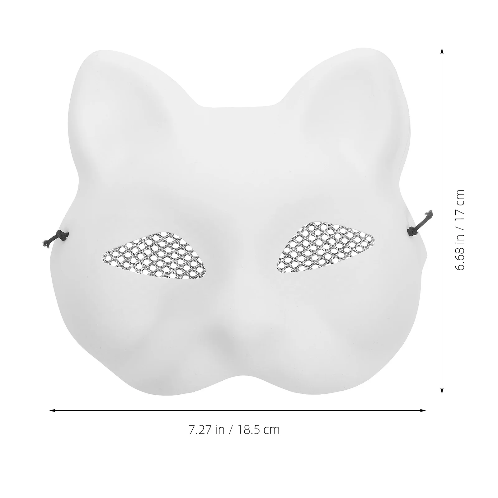 3 Pcs Fox Mask Blank Masks For Women Masquerade Supplies Face Prom DIY White Pvc Paintable Child Miss