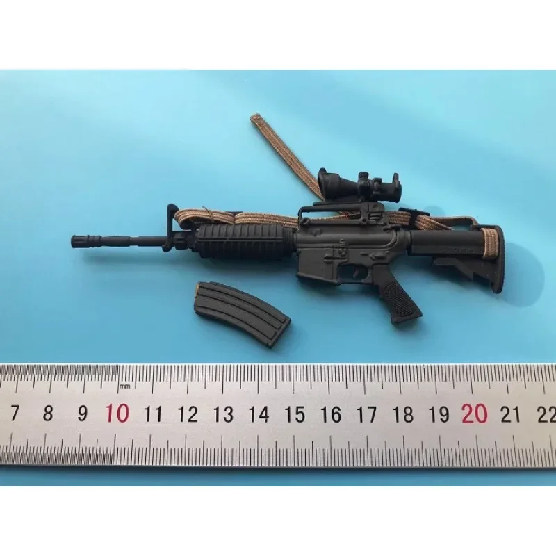 Pistola M4 con sello militar de EE. UU., soldado a escala 1/6, modelo de metralla de plástico moderno para figuras de acción de 12 pulgadas, accesorios de escena, Juguetes