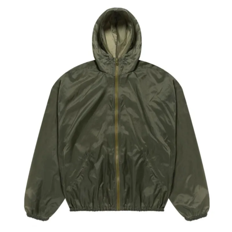 

Новая уличная куртка-ветровка Kanye 26SS, коричнево-зеленая, с защитой от солнца, на молнии, для мужчин и женщин, быстросохнущая одежда, топы с капюшоном