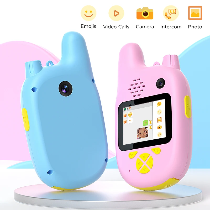 2 pezzi video per bambini walkie talkie due fotocamere per bambini interfono wireless a lungo raggio interazione citofono giocattoli per bambini regalo festival