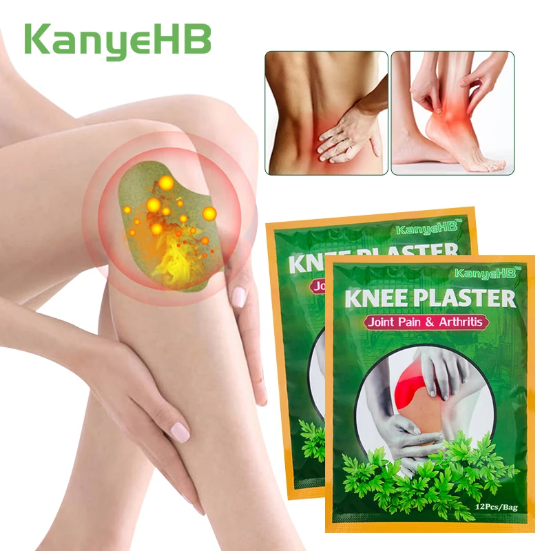 

24Pcs=2Bags Knee Pain Herb Medical Plaster Back Neck Knee Wormwood Extract Patch Joint Muscle Rheumatism Painkiller Sticker A353