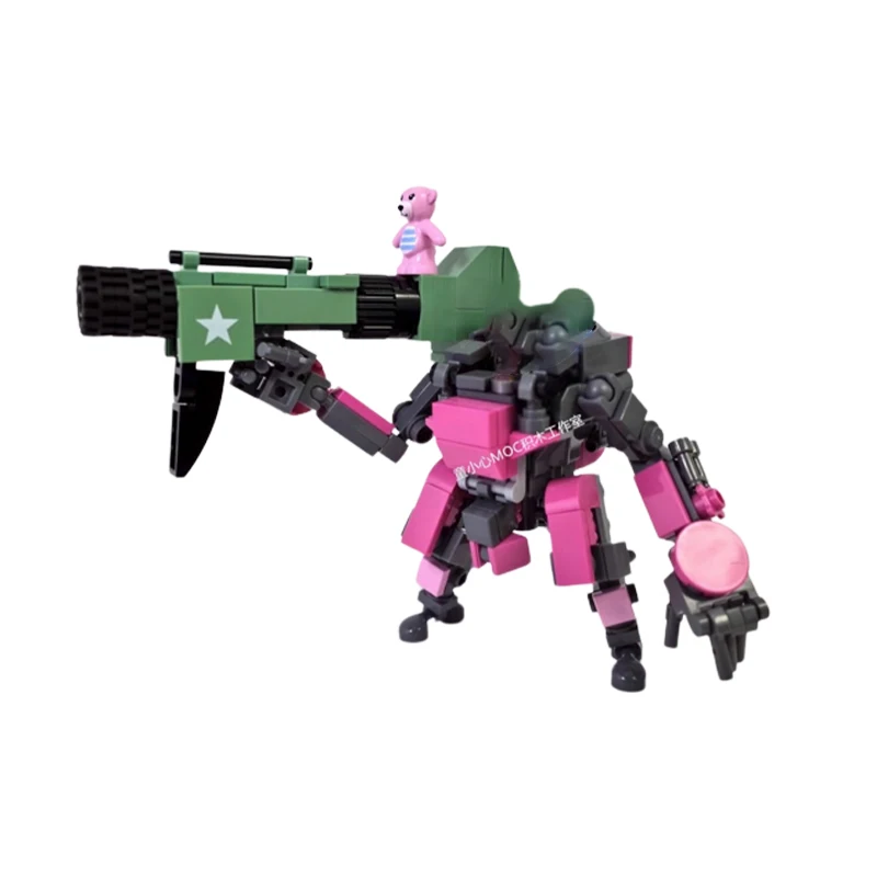 MOC Mecha Series Pink Building Block Robot DIY Model Puzzle Collection Experts Brick Toys Education for Children Birthday Gifts