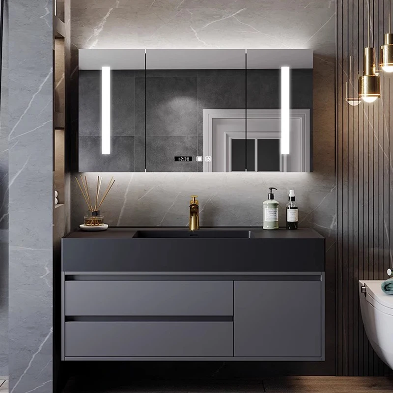 

Wooden Organizer Bathroom Cabinets Wall Mounted Luxury Organiser Bathroom Cabinets Storage Mirror Armario De Banheiro Furniture