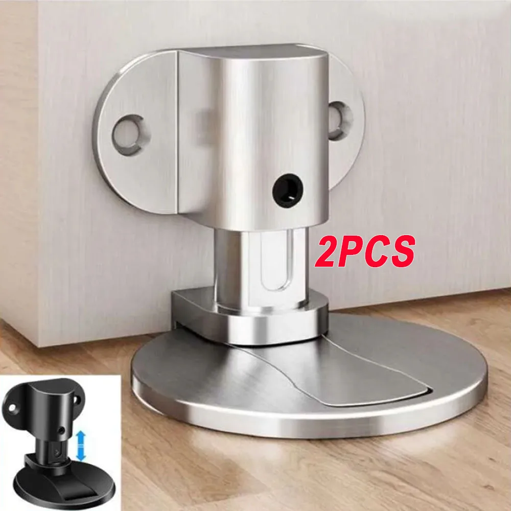 2pc/1pc Adjustable Invisible Magnetic Door Stop Suction Punch-free Strong Magnetic Door Stopper Stopper for  Home Office Bedroom