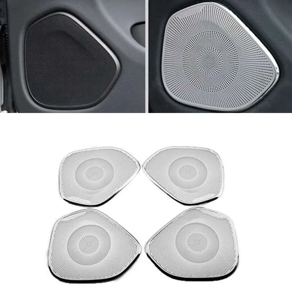 Car Stainless Steel Door Audio Speaker Tweeters Decoration Frame Cover for Volvo XC60