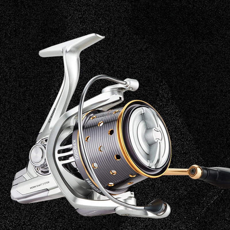 KF 9000-14000 Series Guide Rod Structure Remote Casting Wheel Max Drag 25KG Stainless Steel Spool 4.6:1 High Speed Fishing Reel