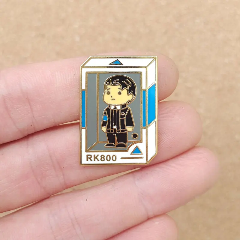 Detroit Become Human Connor RK800 Enamel Pin Lapel Pin for Clothes Brooches on Backpack Briefcase Badge Jewelry Decoration Gifts