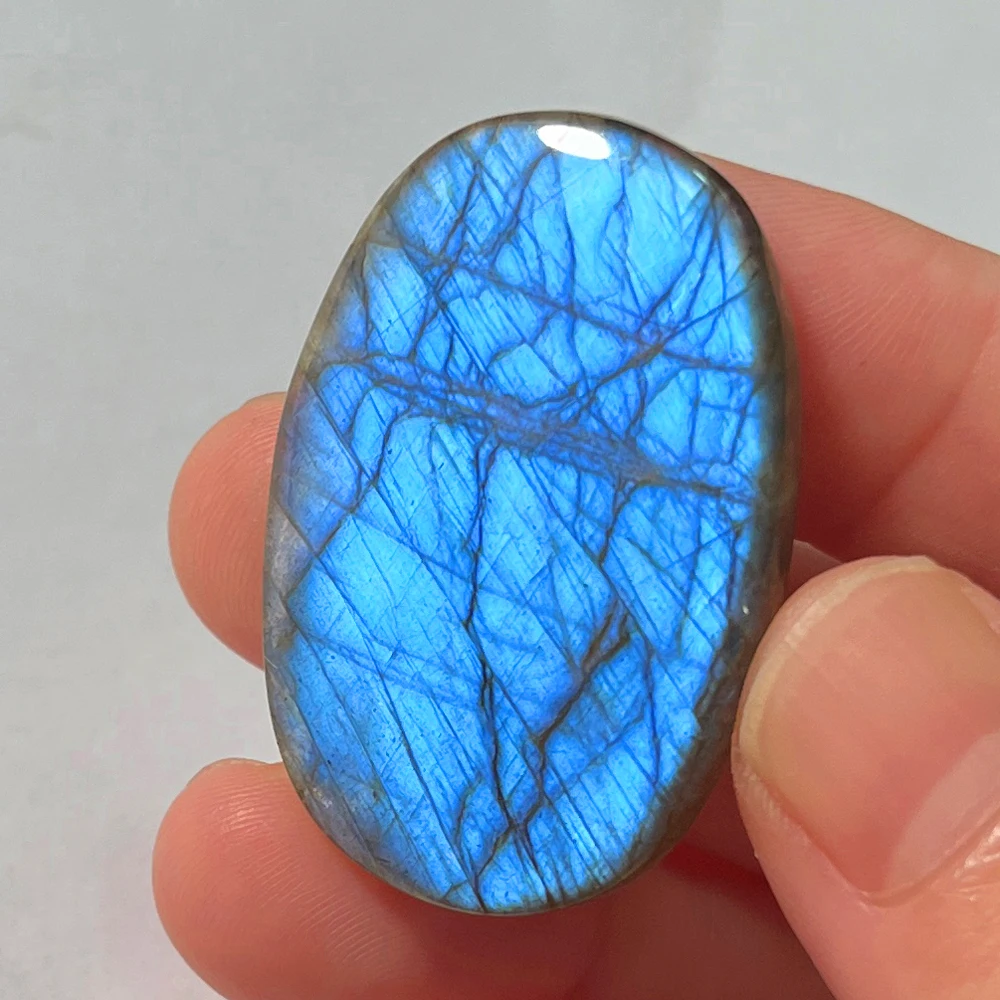 Natural Stone Blue Labradorite Loose Beads 1Pcs