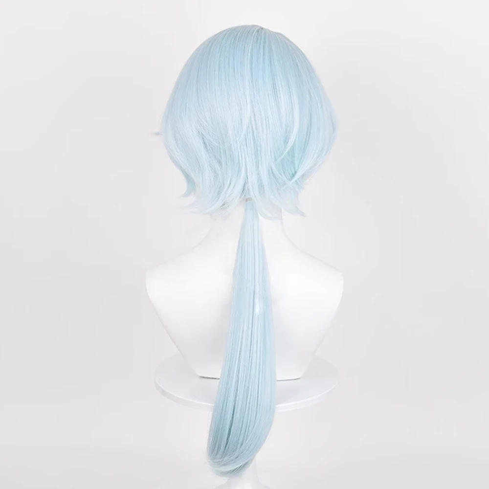 RANYU Honkai Star Rail Misha Wig Synthetic Straight Long Blue Game Cosplay Hair Heat Resistant Wig for Party