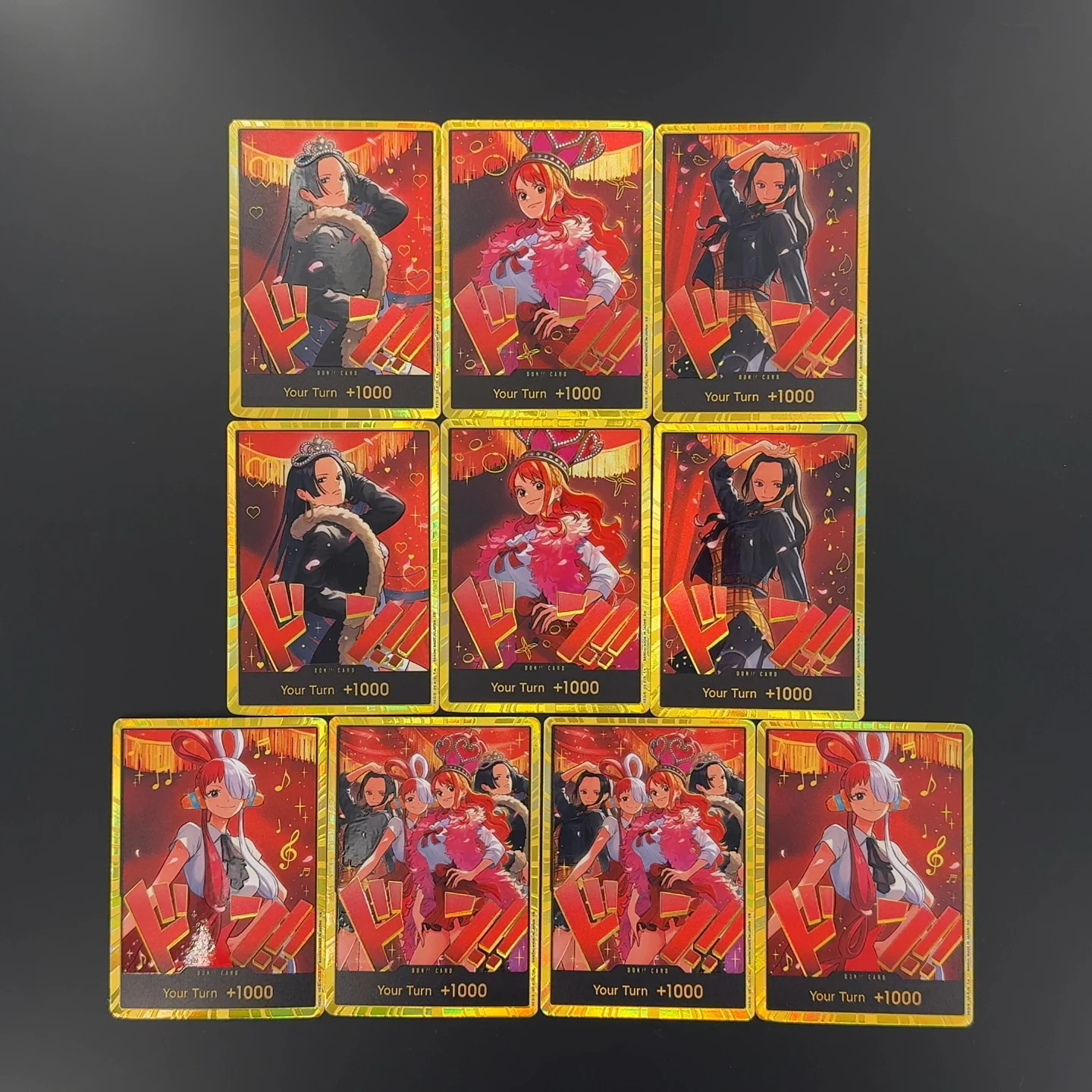 Tarjeta OPCG inglesa EB03 DON de una pieza, héroes Robin Nami Boa Uta, tarjeta de aluminio texturizada para niñas, tarjetas coleccionables de Anime