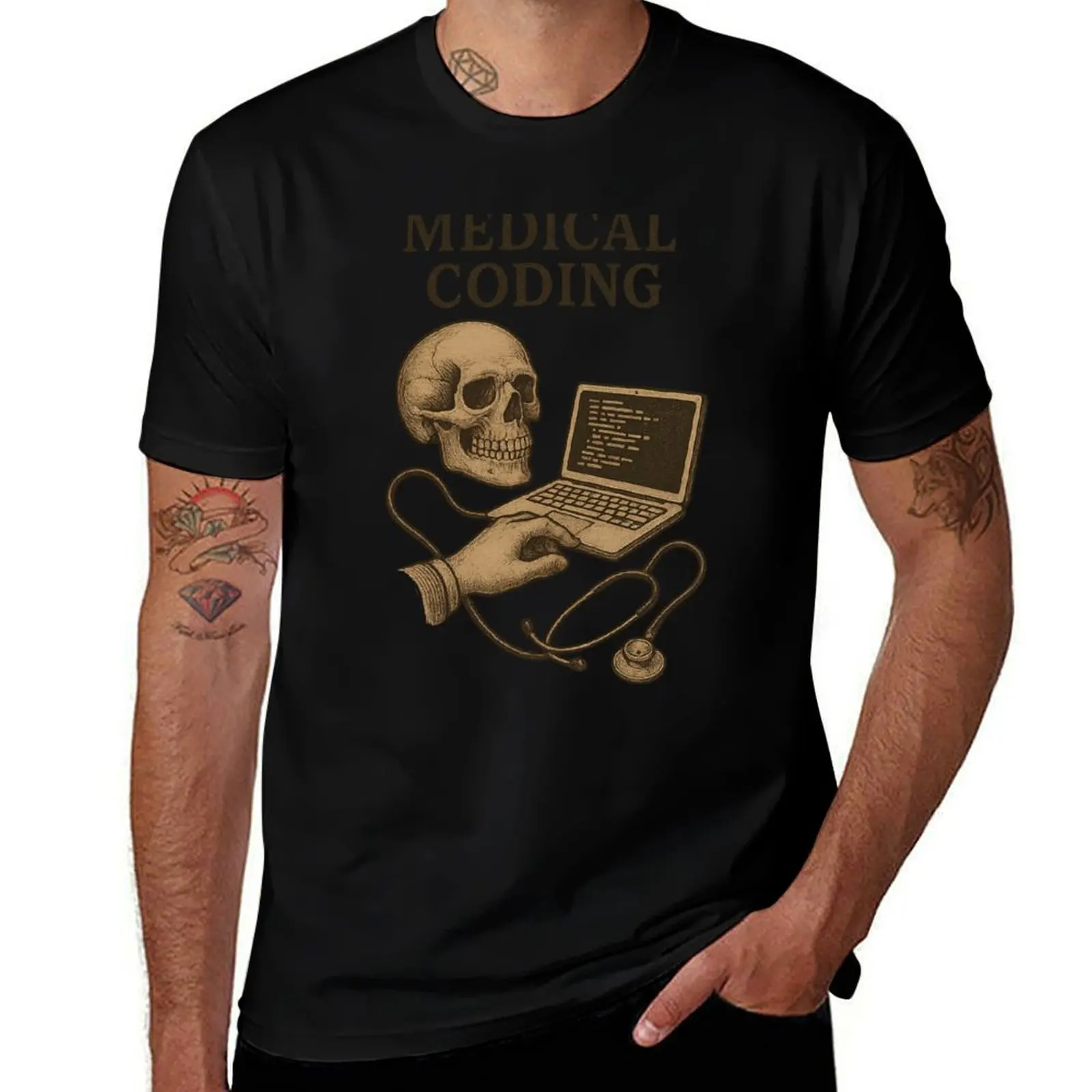 

Medical Coding Funny clinical coder T-Shirt man t shirt Short sleeve tee anime tshirt anime shirt black t-shirts for men