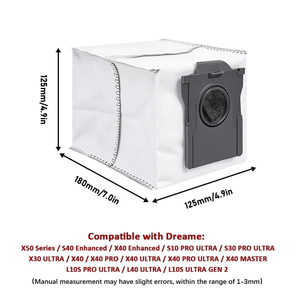 Für Dreame X50 Pro/X50 Ultra/X50 Master/L40S Pro Ultra/L50 Pro Ultra/MOVA V50 Ultra Haupt- und Seitenbürsten, Filter, Wischmopps und Staubbeutel – Detail 6