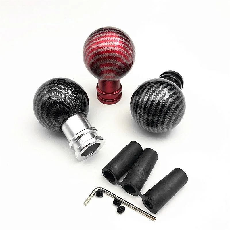 

5R 5 Speed Car Carbon Auto Truck Aluminum Gear Shift Knob Shifter Lever Manual Automatic Transmission AT MT