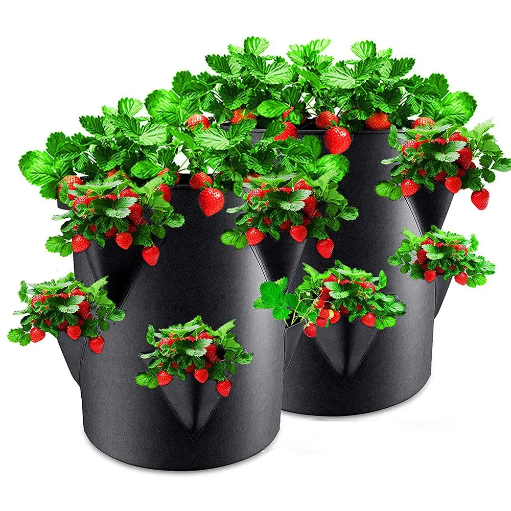 Strawberry Planting Bag with Reinforced Handle, Suitable for Balconies and Courtyard Gardens