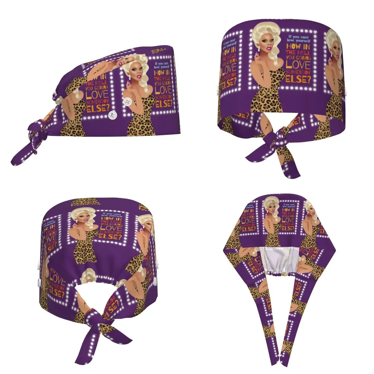 Медицинская шапочка Drag Queen Royalty RuPaul's Drag Race Rupaul RPDR, унисекс, регулируемая, для медперсонала