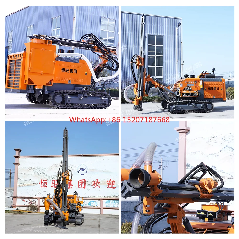 HW-452 blast hole mining drilling equipment drill rigs machine with air compressor