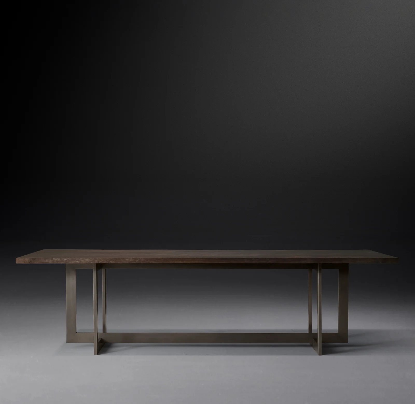 

RH/American/Modern Metal Irregular Desktop Solid Wood Oak Conference Table Dining Table Household Light Luxury Simple