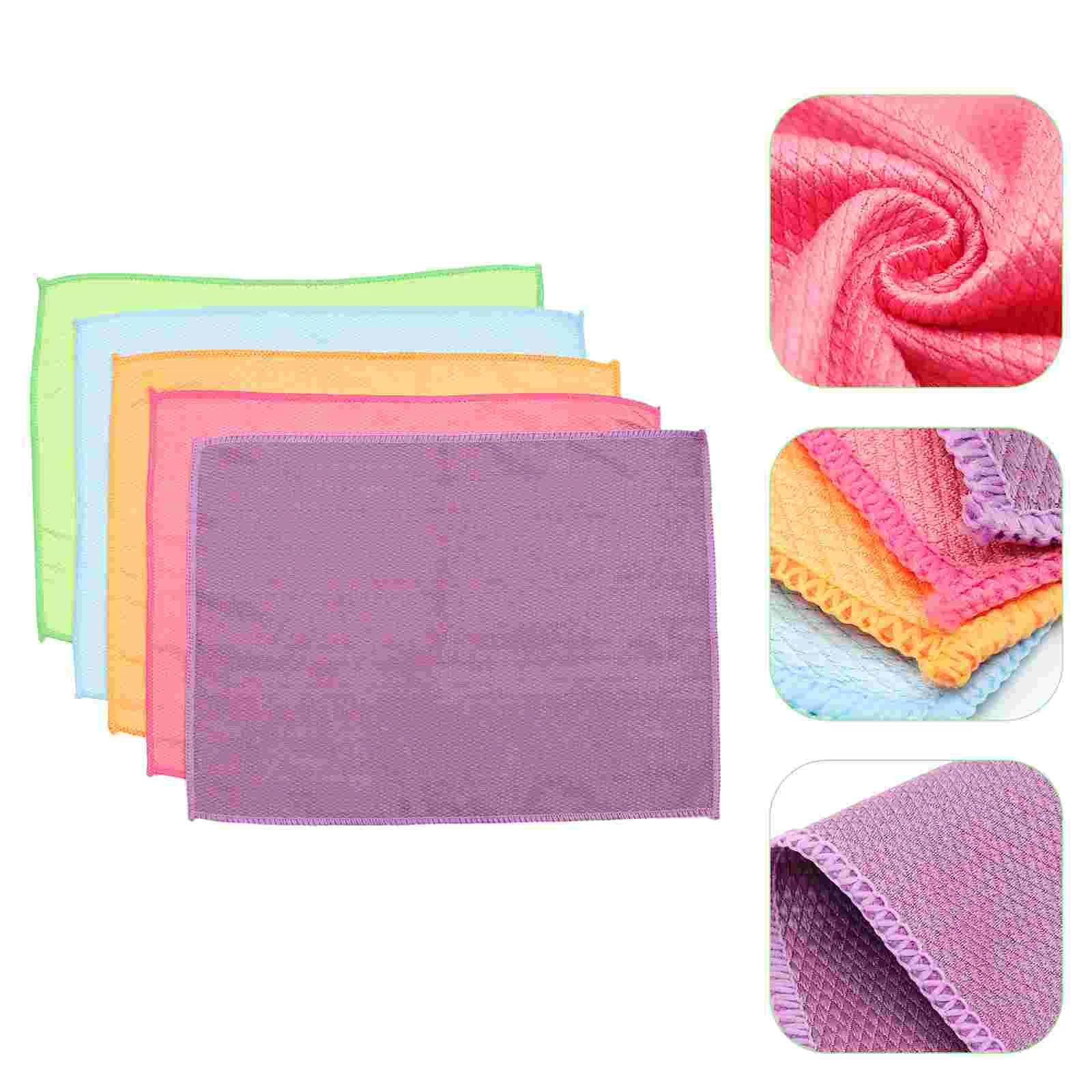 

5 Pcs Clean Cleaning Cloth Rags Mirror Wipes Microfiber Screen 3900X2950X030CM Superfine Washing Phone