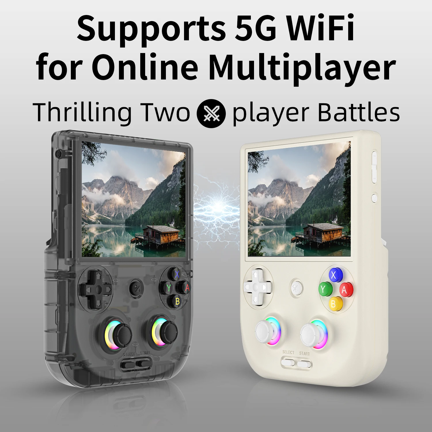 ANBERNIC RG406V ريترو وحدة تحكم ألعاب محمولة 4 "IPS متعددة اللمس واي فاي أندرويد مشغل ألعاب الفيديو يدعم تدفق الإخراج 1080p