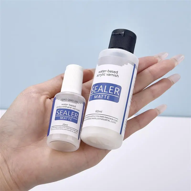 20/60 ミリリットル水ベースのアクリルワニス Uv 光沢剤粘土木材紙革 DIY ジュエリー工芸品エポキシ樹脂研磨油