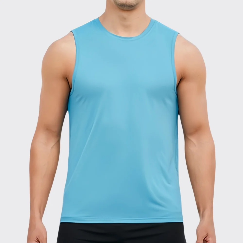 Running Sports Vest Men's Summer Gym Tank Top Quick Dry Training Sleeveless Shirt Workout Singlets Man Fitness Bodybuilding Vest