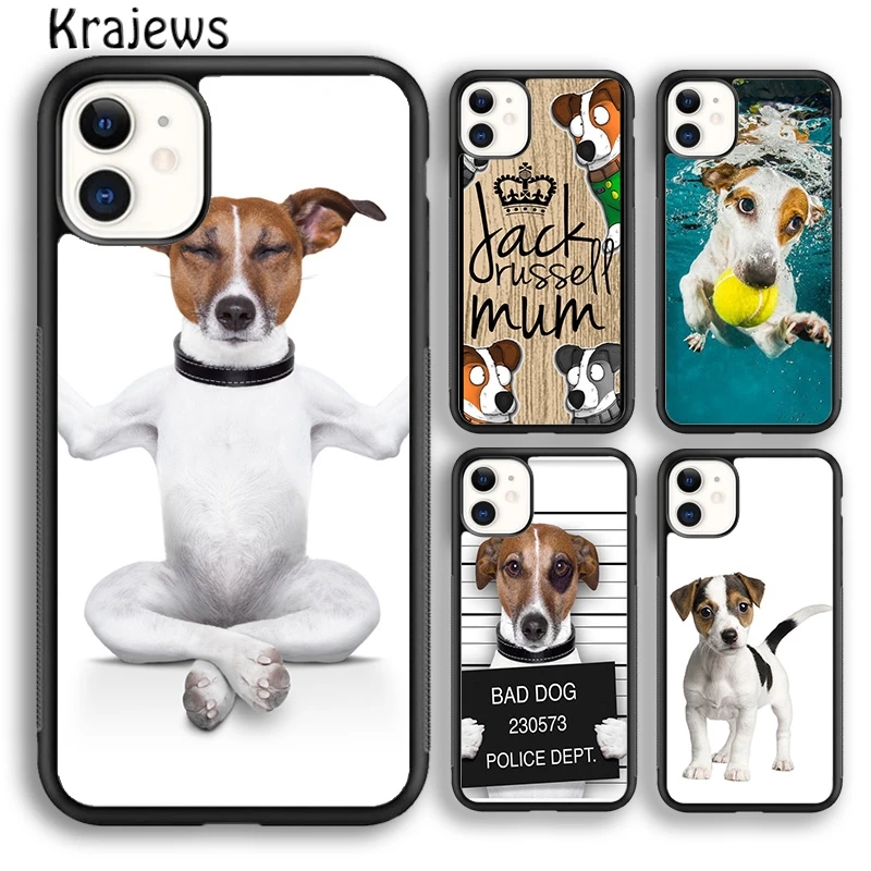 Krajews I Love My Jack Russell dog Phone Case Cover For iPhone 16 15 SE2020 14 6 7 8 plus 11 12 13 pro max coque Shell Fundas