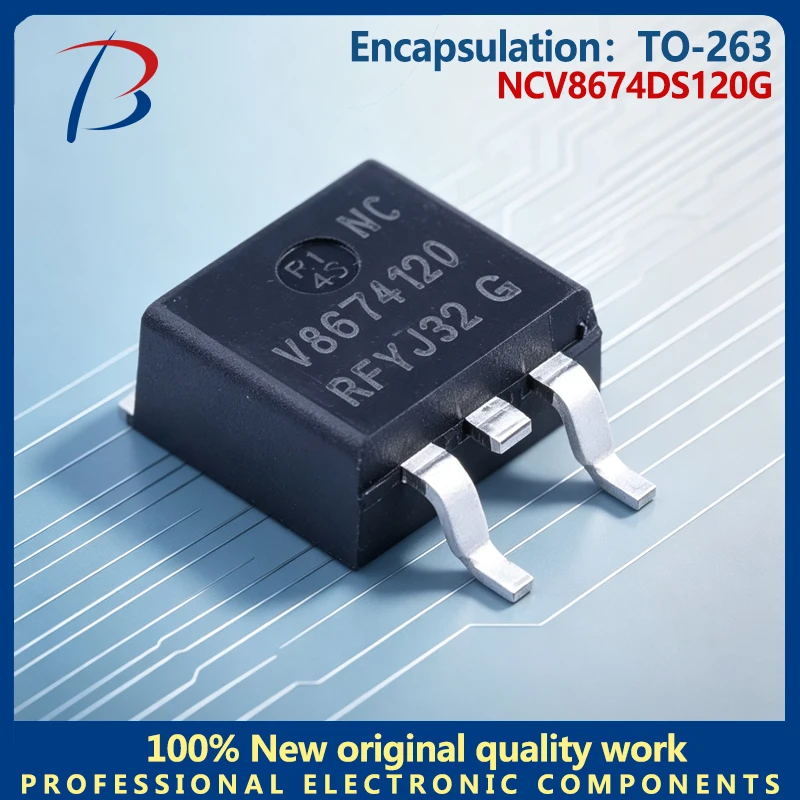 5PCS NCV8674DS120G package TO-263-2 Input 45V output 12V 350mA linear regulator