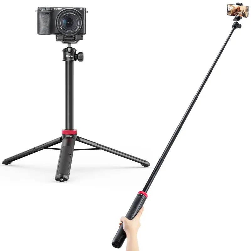 Ulanzi 57.6-Inch Extendable Tripod Stand with Phone Mount for Live Streaming