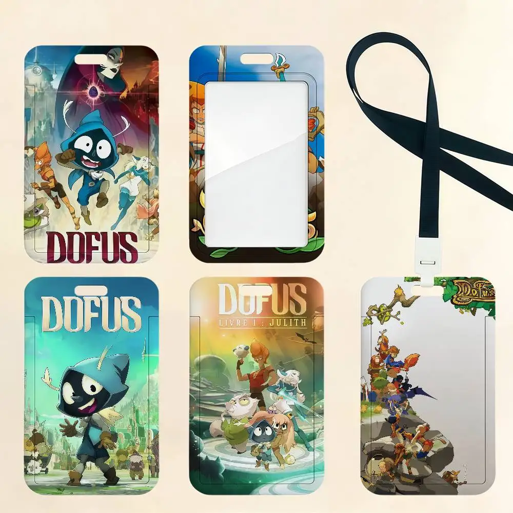 Game D-DOFUS Card Holder Cardcase Bus Subway Work Permit Student Lanyard Neck Straps Badge Holder Door Card