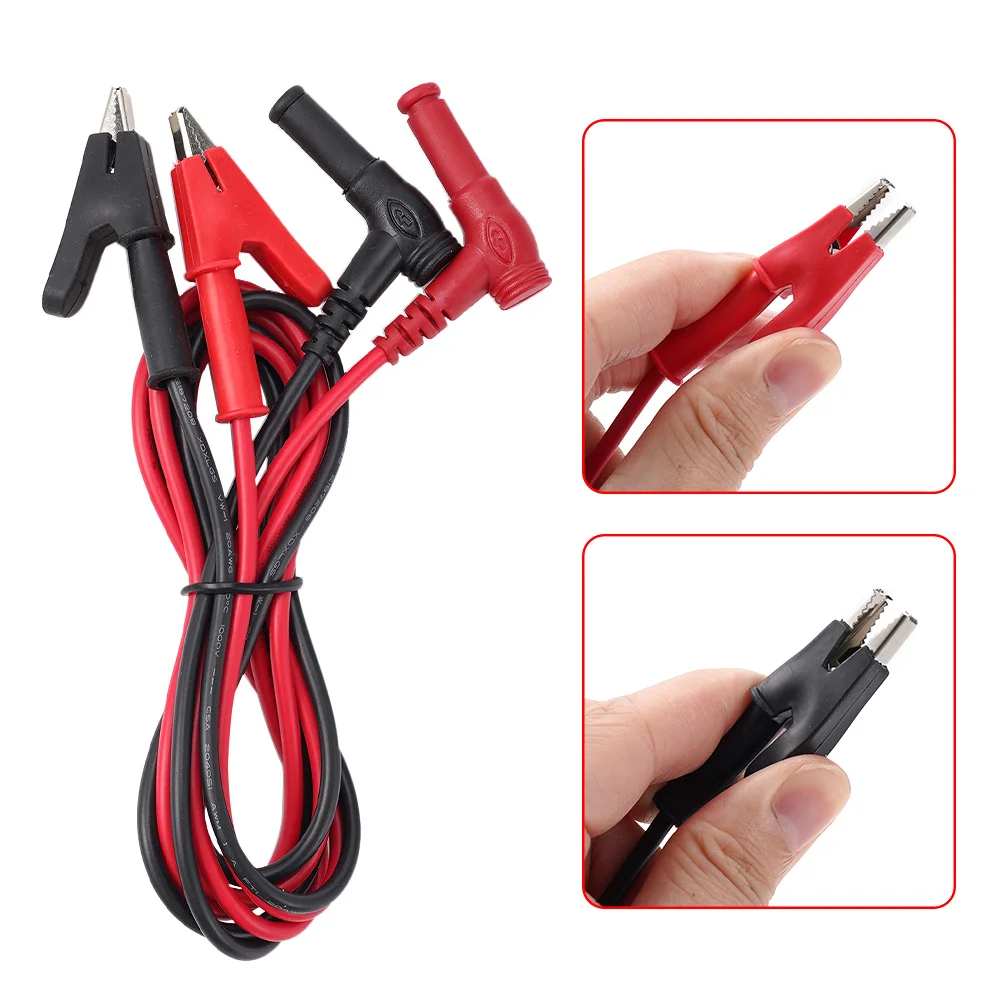 Crocodile Clip ToBanana Plug Dual Probe Test Cable Lead Connector 20A 90CM High Voltage Resistant Multimeter Measuring Tool