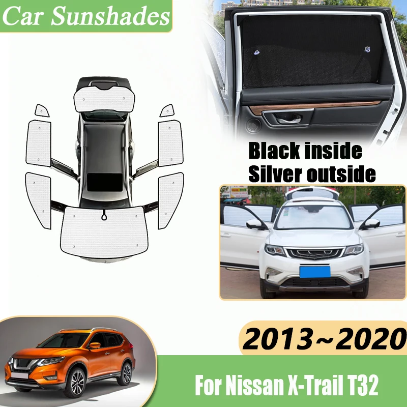 

For Nissan X-Trail T32 Accessories 2013~2020 Car Sunshade Curtain Heat Insulation Shading Anti-UV Protection Visors Accessories