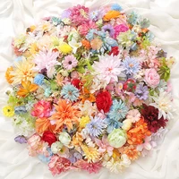 20/50Pcs Mix Artificial Flowers Silk Fake Flowers for Home Decor Wedding Bride Decoration DIY Craft Wreath Gifts Accessories