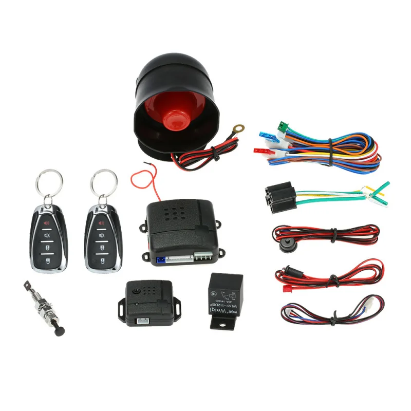 Universal Car Vehicle Security System Burglar Alarm Protection Anti-theft System 2 Remote Universal Auto Burglar Alarm System