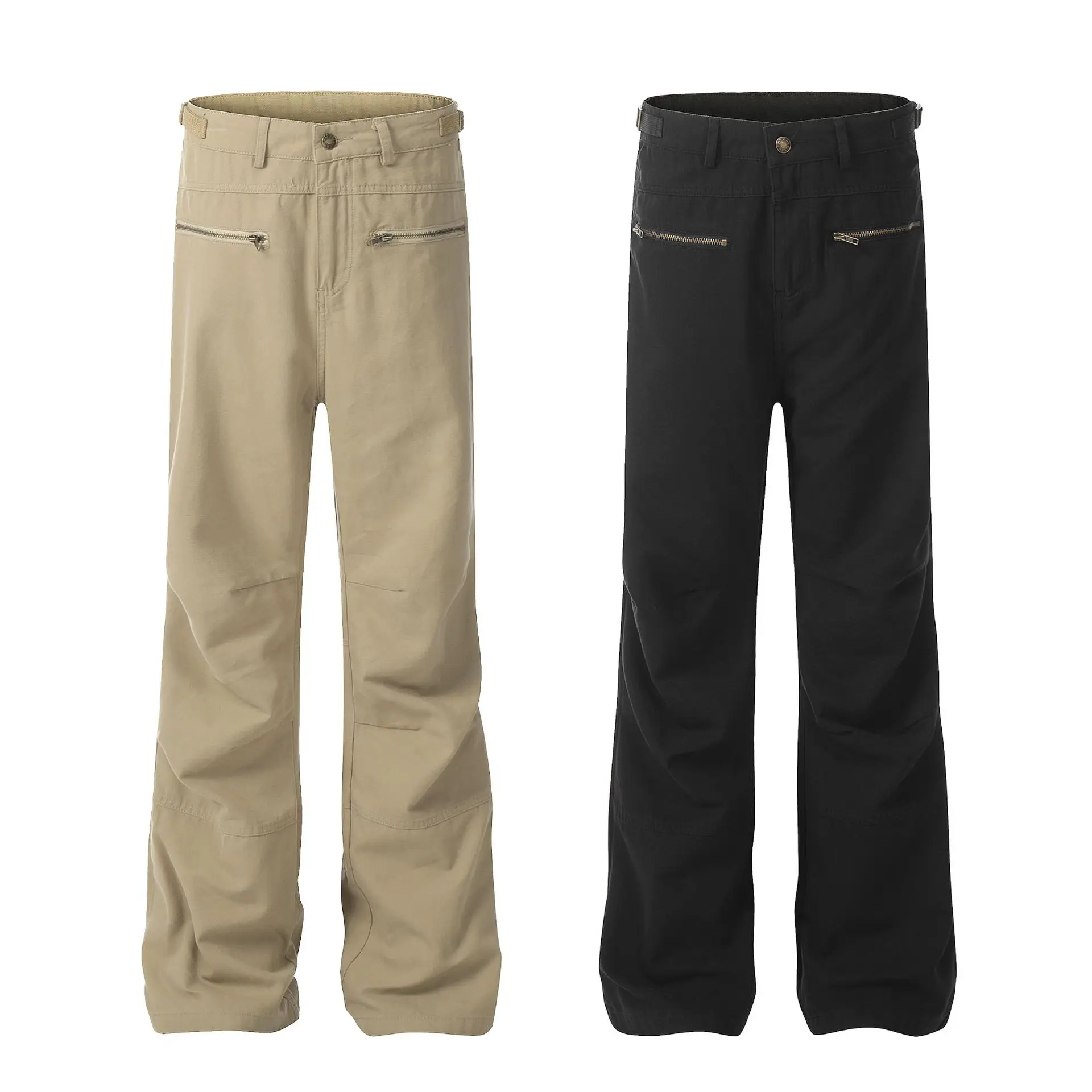 OR FL Trendy Brand High Street Vibe American 100 Cotton Women Cargo Trousers Advanced Design Sense Fold Casual Trousers Pants