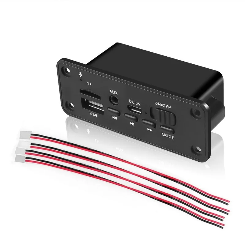 Bluetooth 5.0 scheda di decodifica del lettore MP3 2X3W altoparlante modulo Radio FM per auto 5V TF Audio USB per vivavoce per auto