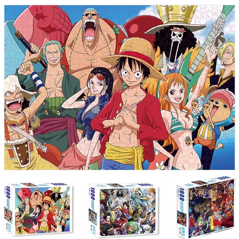 

New Hot One Piece Figure Paper Puzzle Anime Cartoon Adult Children Assembled Puzzle Toy Collection Home Decor X-Mas Birthday Toy