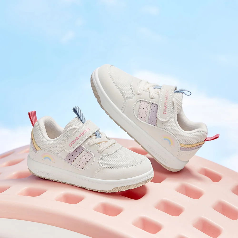 Dave Bella Children Board Shoes Girls Shoes Spring Autumn Casual Sneakers Anti Slip Breathable Fashion Outdoors Sports DB3260903