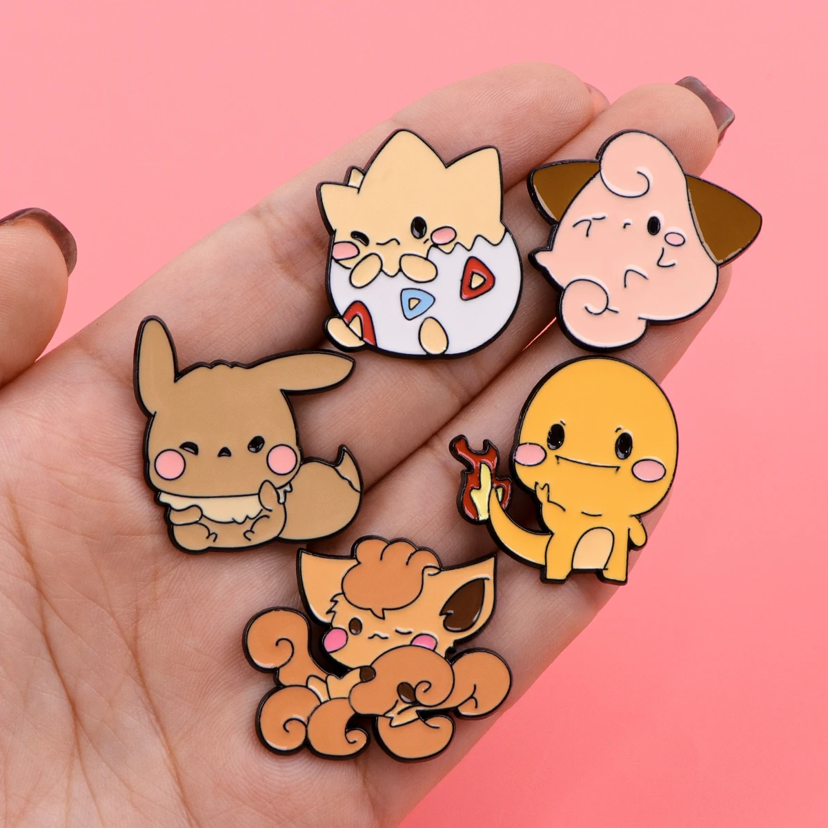 أنيمي بيكاتشو المينا دبوس لطيف Psyduck غص دبابيس امرأة الرجال على ظهره اكسسوارات أكياس شارة موضة التلبيب مجوهرات هدايا #4