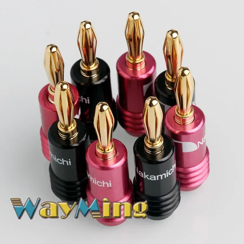 4/8pcs Banana Plugs Speaker Cable Adapter, 4mm Copper Banana Wire Connectors for HiFi Audio Speakers Kit