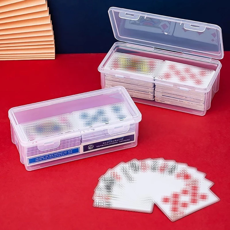 New Transparent Plastic Boxes Playing Cards Container PP Storage Case Packing Poker Game Card Box For Board Games
