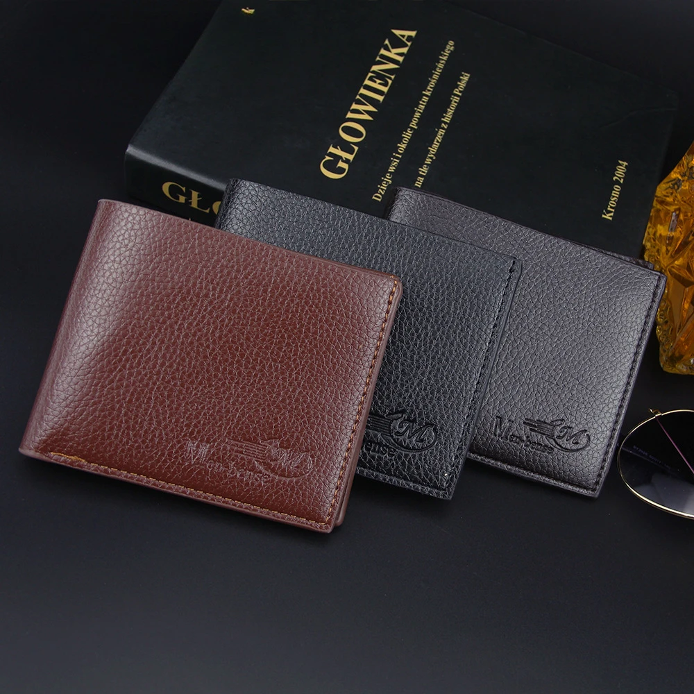 

Wallet For Euro Coins Artificial Leather Wallet Men Business Open Purse Multiple Card Slots Clutch Bag Wallet Case Coin Purse