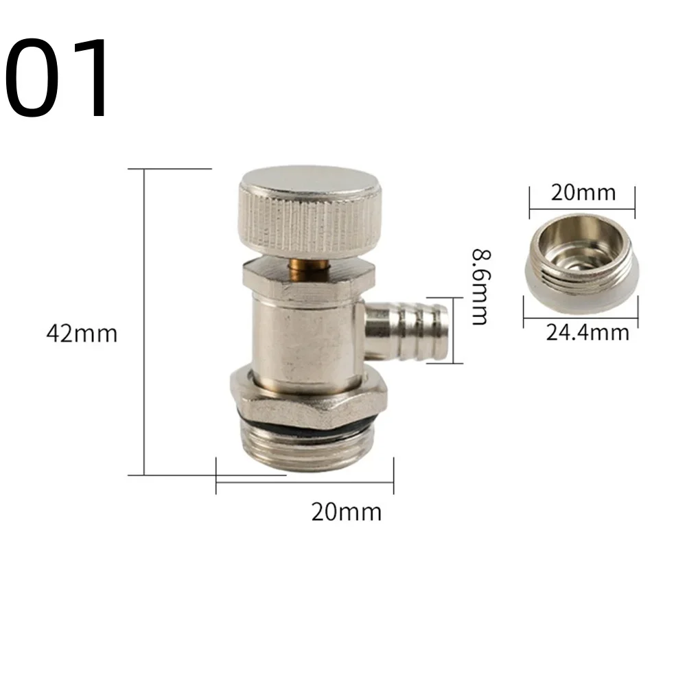 1Pc Brass Exhaust Valve for Home Radiator Heating G1/2 G3/4 1'' Automatic Heating Trap Valve Water Drain Valve Home Accessories