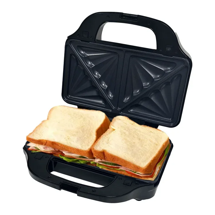 

-Электрическая вафельница с 3 ломтиками и тостов, сэндвичница 3 в 1, вафельница со съемными пластинами