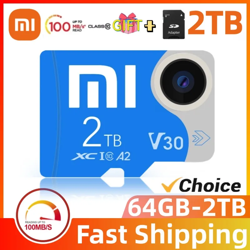 Xiaomi 2TB Memory Card Class 10 1TB 512GB 256GB Mini SD Card Micro TF SD Card 128GB SD/TF Flash Memory Card For Nintendo Switch