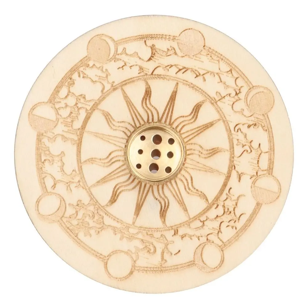 New Wood Incenses Holder 10cm with 9 Different Holes Incense Stick Holder Room Fragrance Accessories Aroma Stand Home Supplies - view 2