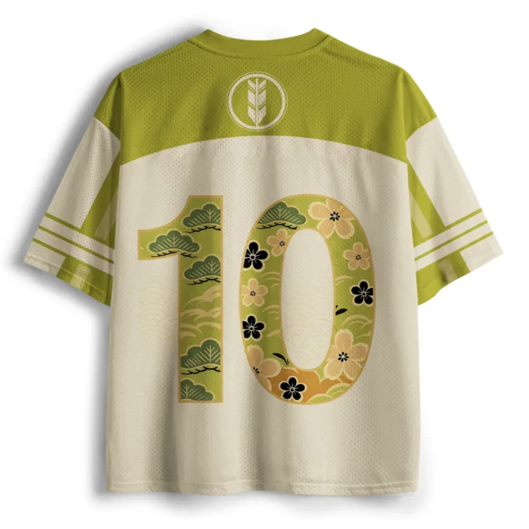 3D Printed Japanese Archery Black Cat Kimono Archery Pattern T-shirt with Green and Beige Splicing Retro Street Style Top