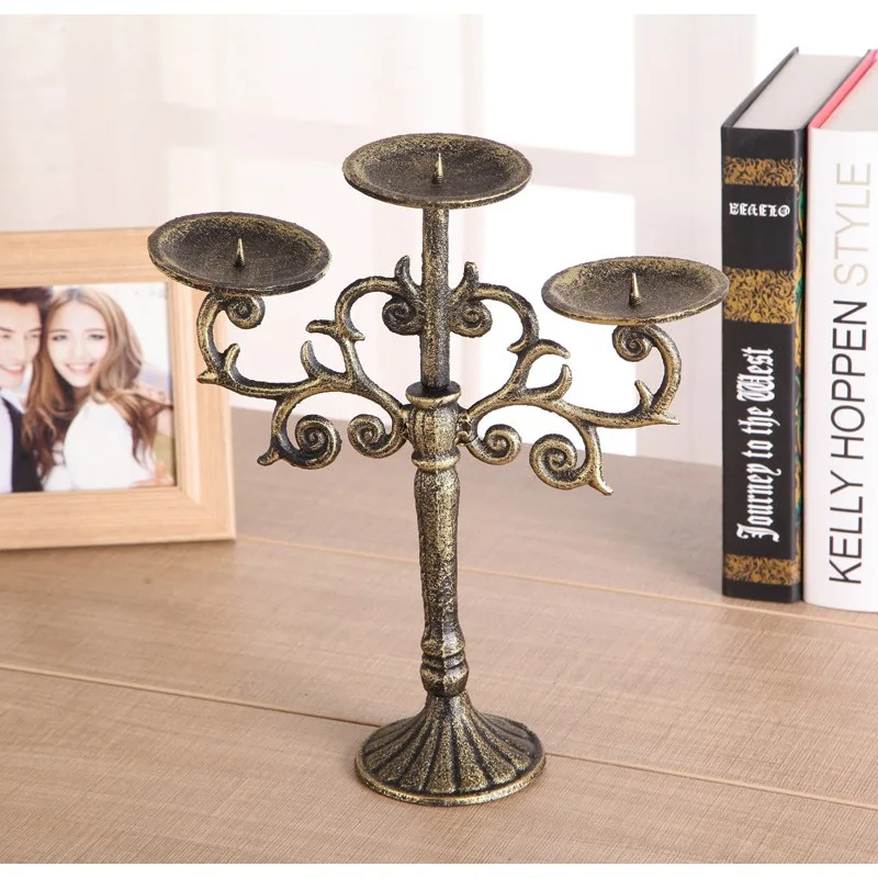 European-style noble candle holder, cast iron crafts, carved iron candle holder, wax holder, vintage candle , home wedding
