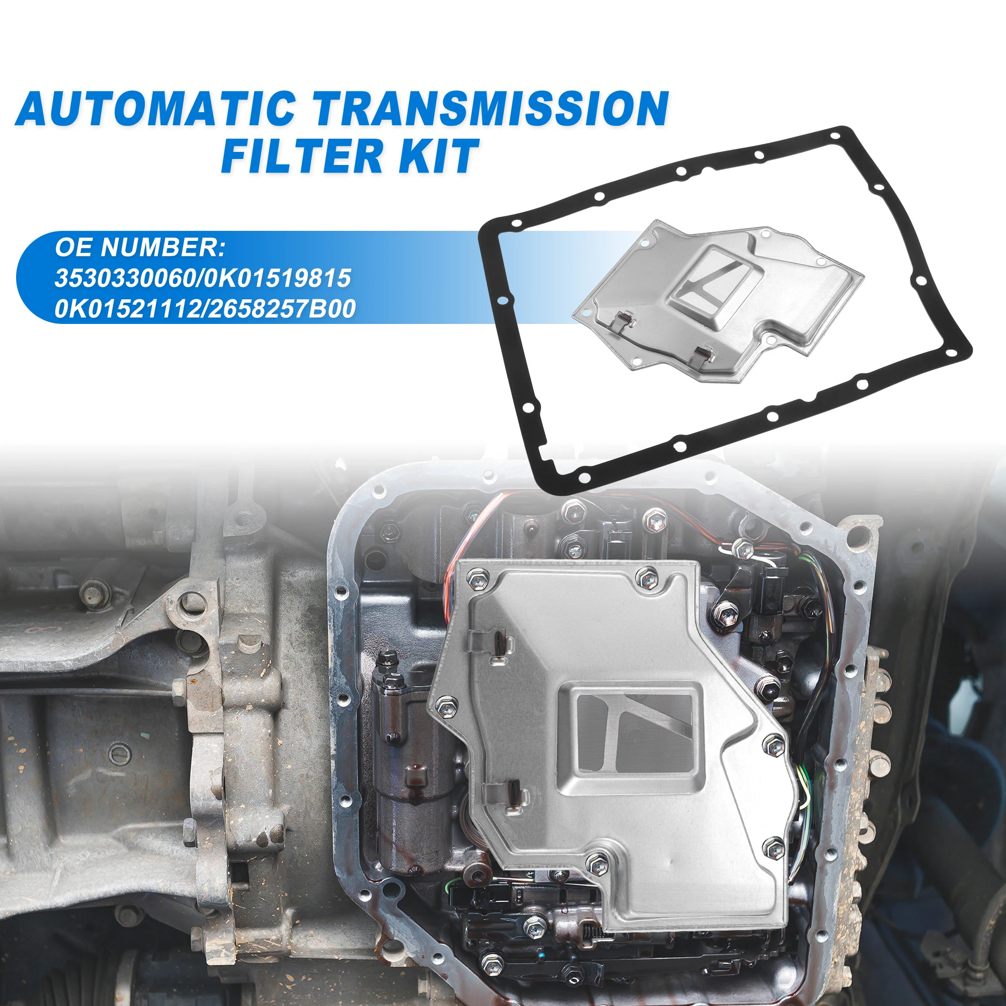 UXCELL A43DE A46DE Automatic Transmission Filter CVT Oil Cooler Filter Oil Pan Gasket Kit for Chevrolet Tracker 1999-2004