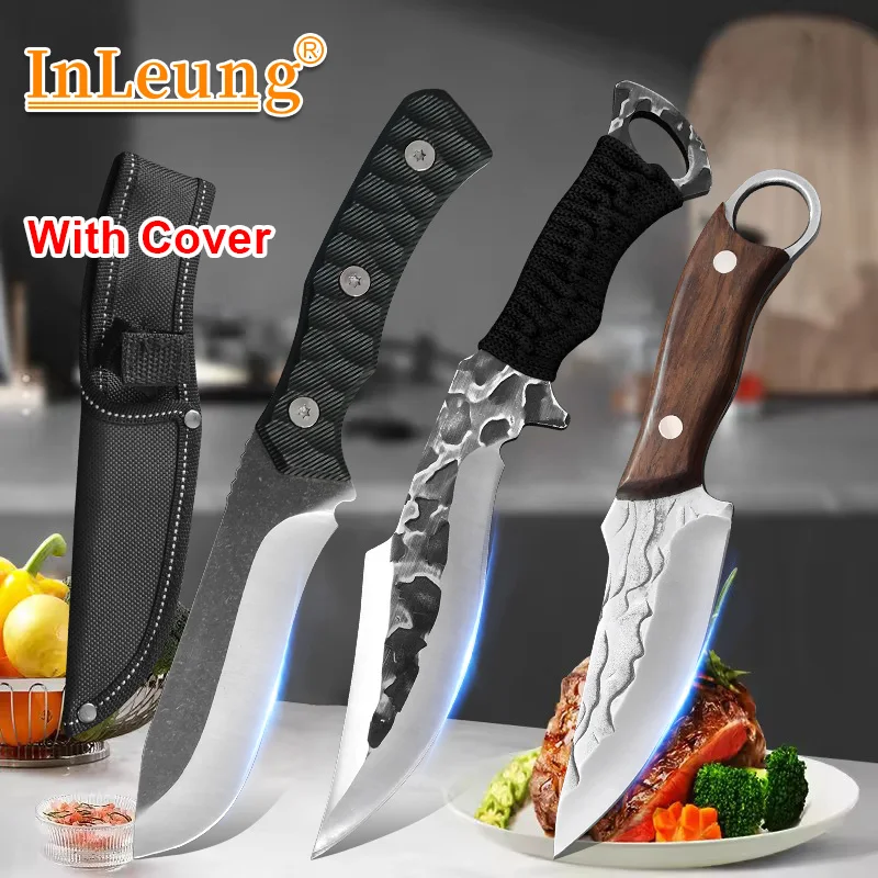 Hand Forged Blade Butcher Boning Knife Multi-purpose Meat Chop Vegetable Fruit Fish Slicing Fish Kitchen Knife Cooking Knife