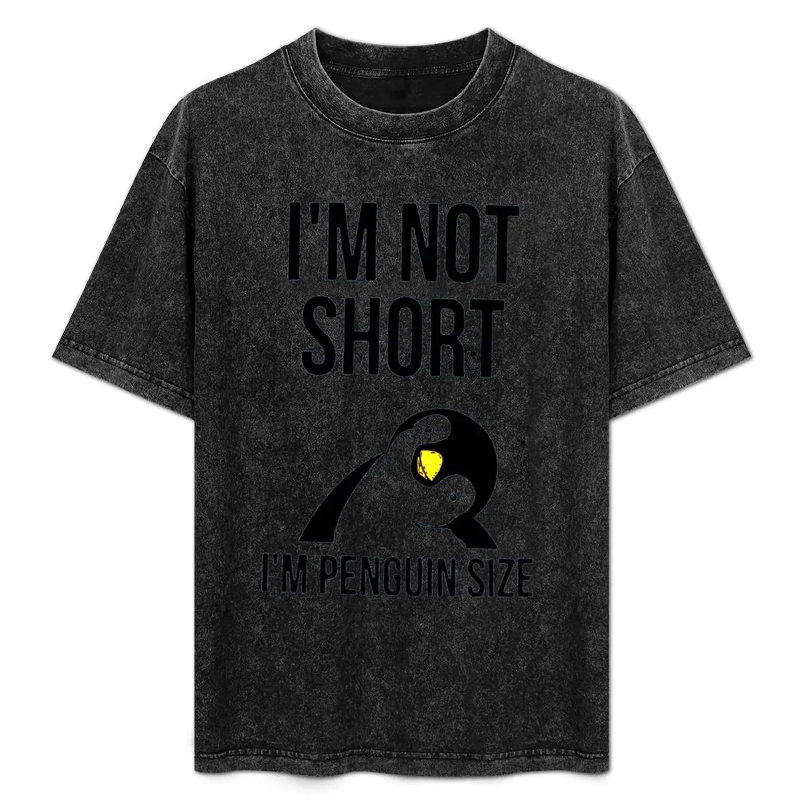 

I'm Not Short I'm Penguin T-Shirt Fashion Print Casual Short Sleeve
